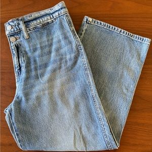 Lucky Brand Mid Rise Crop Wide Leg Jeans